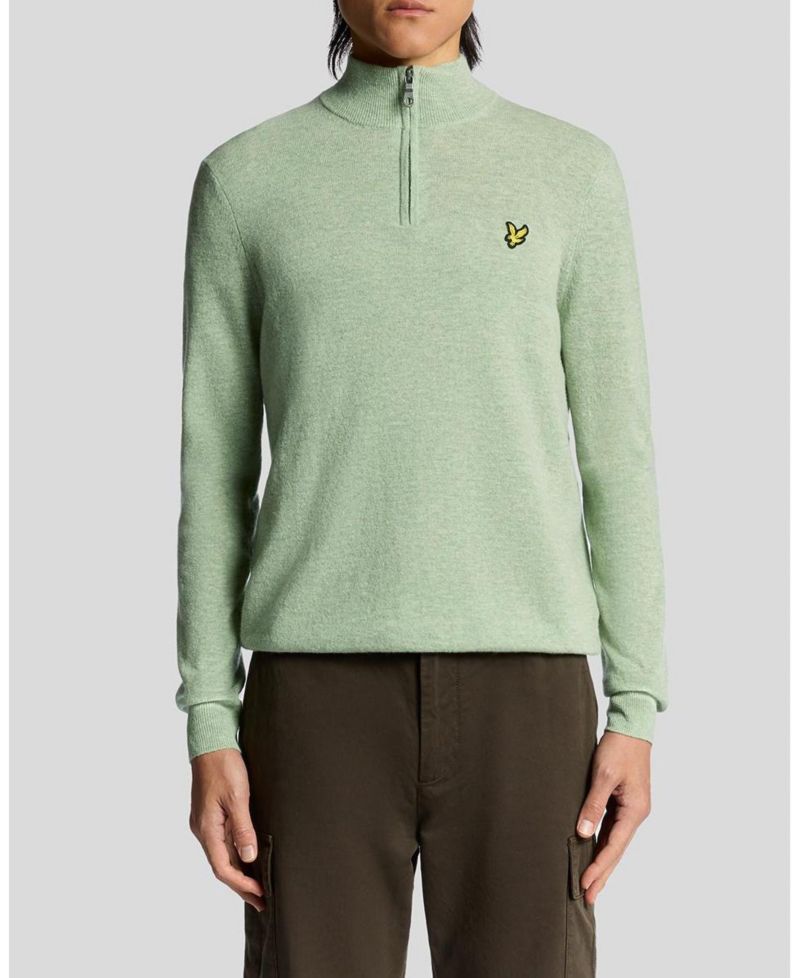 Men's Lambswool Blend Quarter Zip Sweater