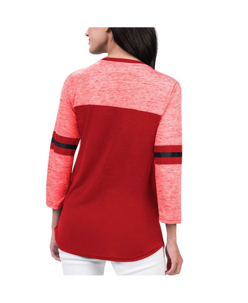 Women's Red Chicago Bulls Play the Game 3/4-Sleeve T-Shirt