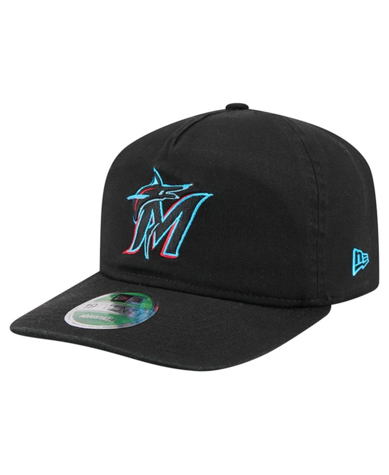 Men's Black Miami Marlins Team 19TWENTY Adjustable Hat