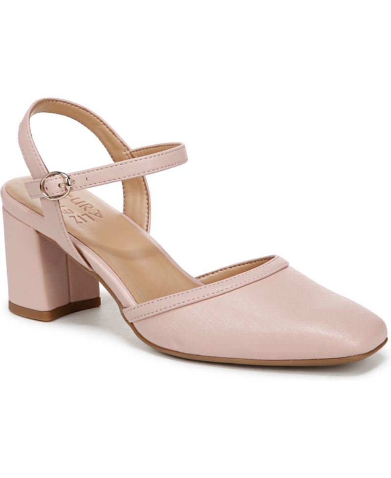 Women's Wave Square Toe Ankle Strap Pumps