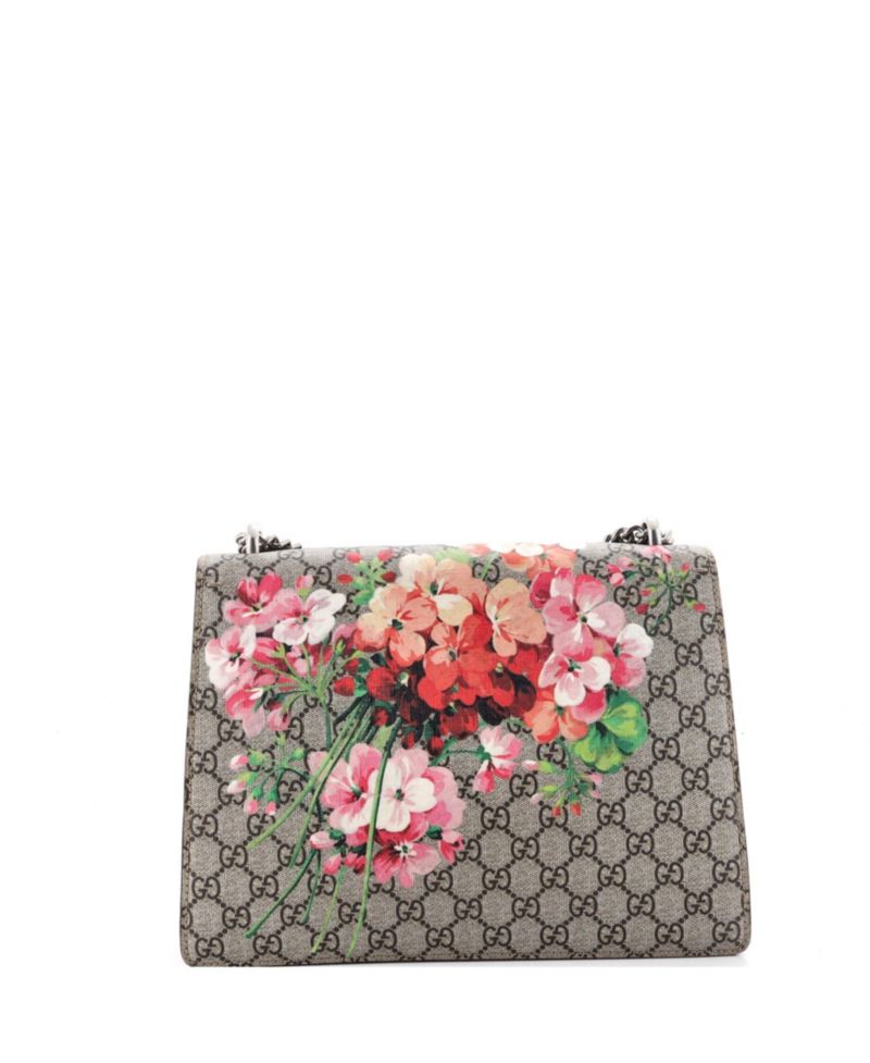 Medium Dionysus Bag Blooms Print GG Coated Canvas