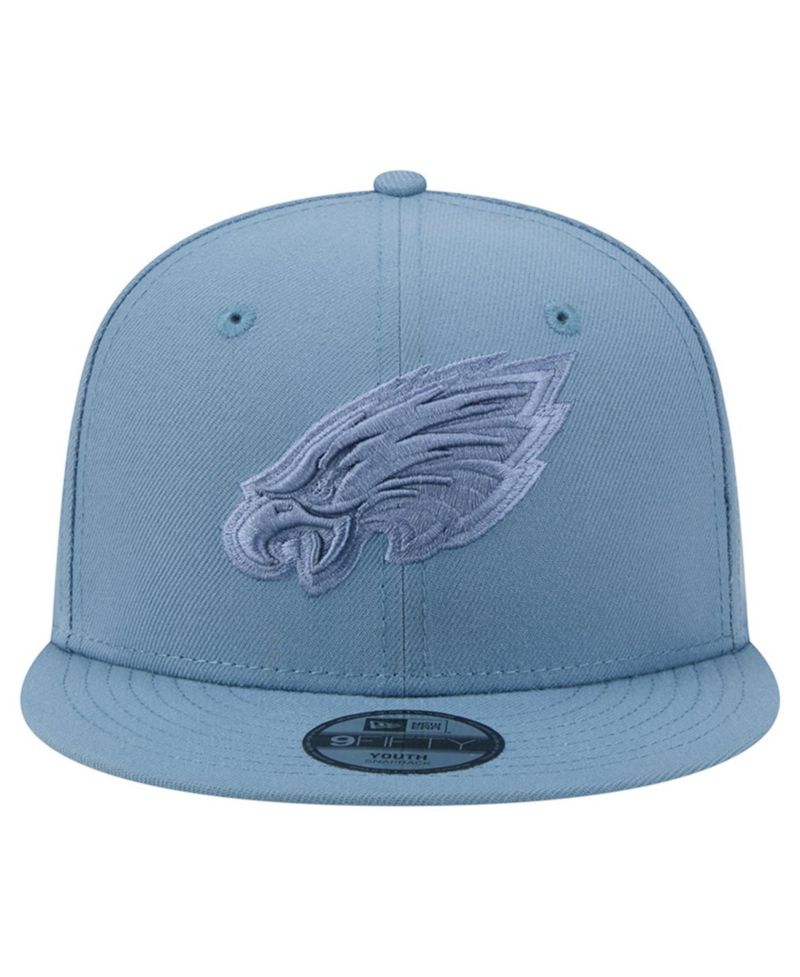 Big Boys and Girls Blue Philadelphia Eagles Color Pack A-Frame 9FIFTY Snapback Hat