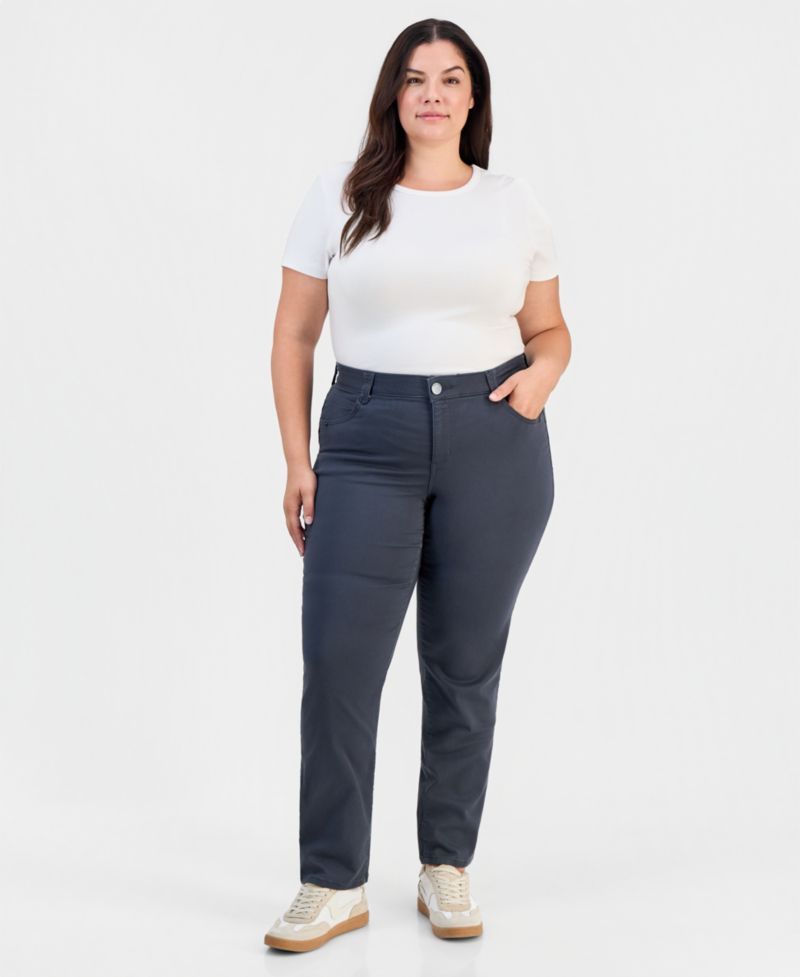 Trendy Plus Size AbSolution Straight-Leg Jeans