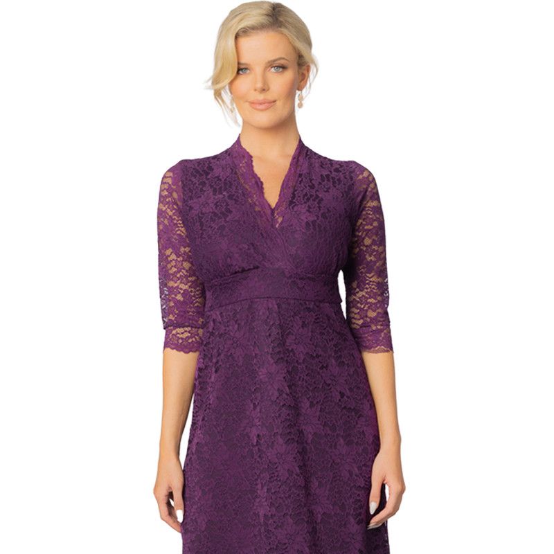 Women's Scalloped Boudoir Lace Cocktail Dress