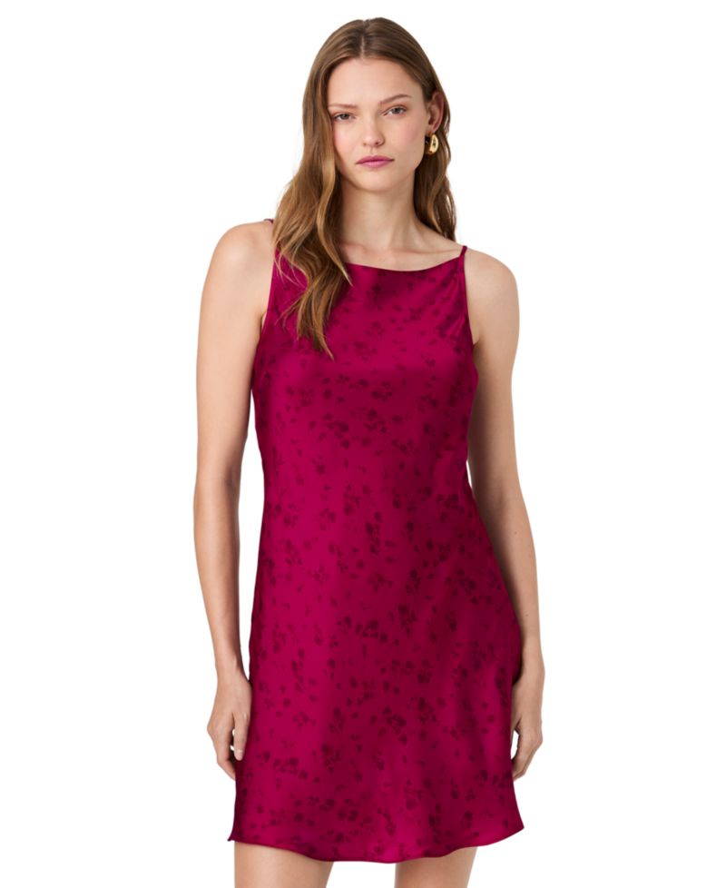 Women's Oona Floral-Print Satin Sleeveless Mini Dress