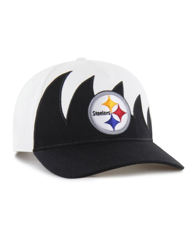 47 Brand Men's White Pittsburgh Steelers Jagged Hitch Adjustable Hat