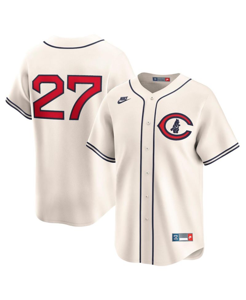 Men's Seiya Suzuki Cream Chicago Cubs Throwback Cooperstown Collection Limited Jersey