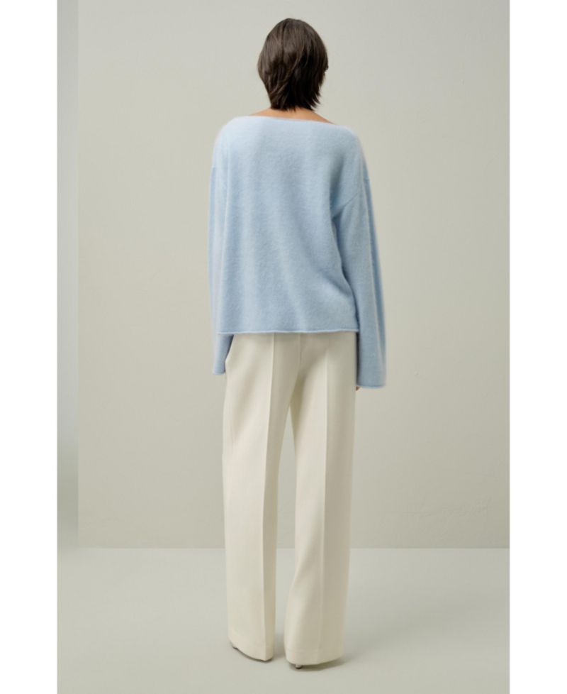 Women's Boat-Neck Brushed Cashmere Sweater