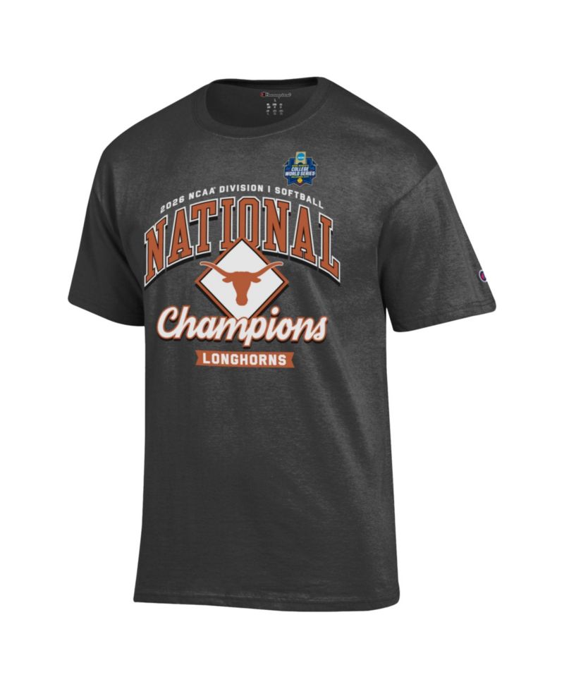 Men's Gray Texas Longhorns 2026 NCAA Softball Women's College World Series National Champions Locker Room T-Shirt