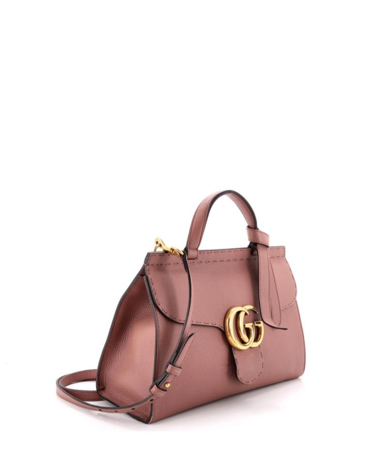 Small GG Marmont Top Handle Bag Leather