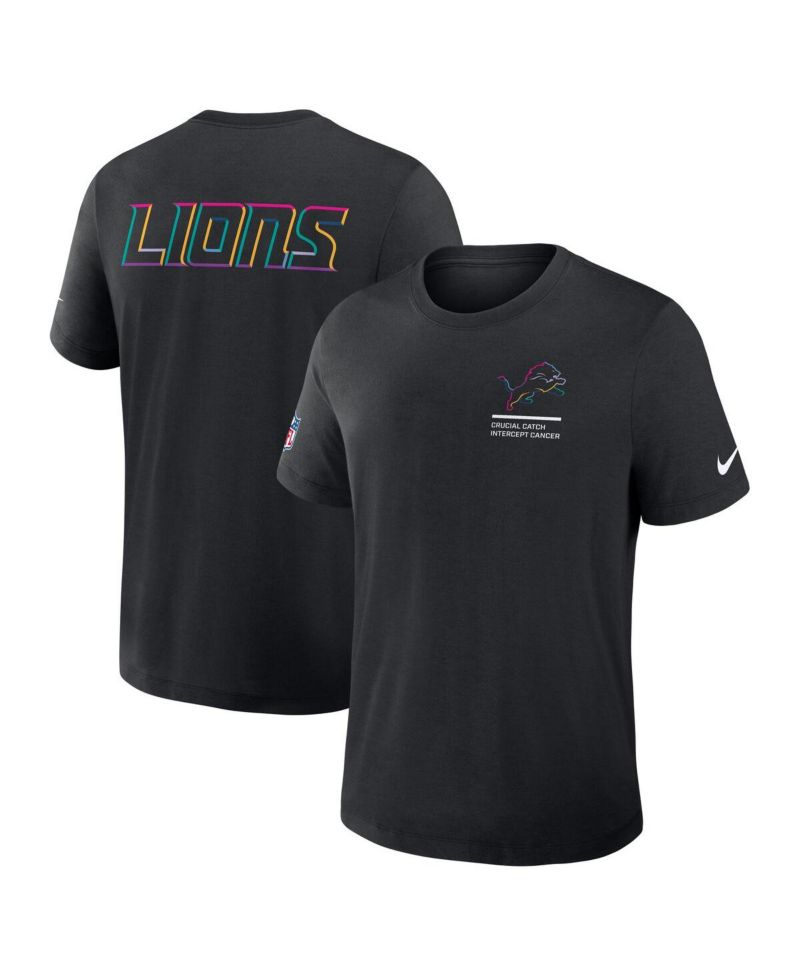 Men's Black Detroit Lions 2025 NFL Crucial Catch Tri-Blend Dri-FIT T-Shirt