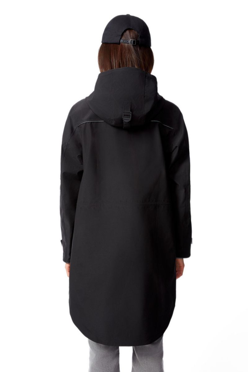 Women's Kusawa | Mid-length Hooded Drawstring-waist Raincoat