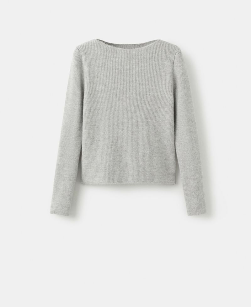 Women's Knitted Ribbed Sweater