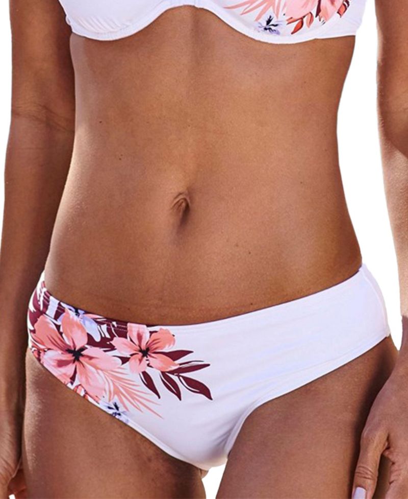 Women's Floral Print Bikini Lace Moderate-Coverage Swim Bottom