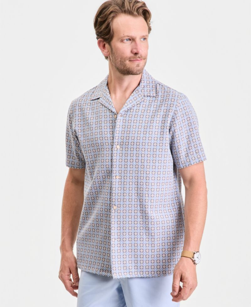 Men's Textured Yard Short-Sleeve Shirt