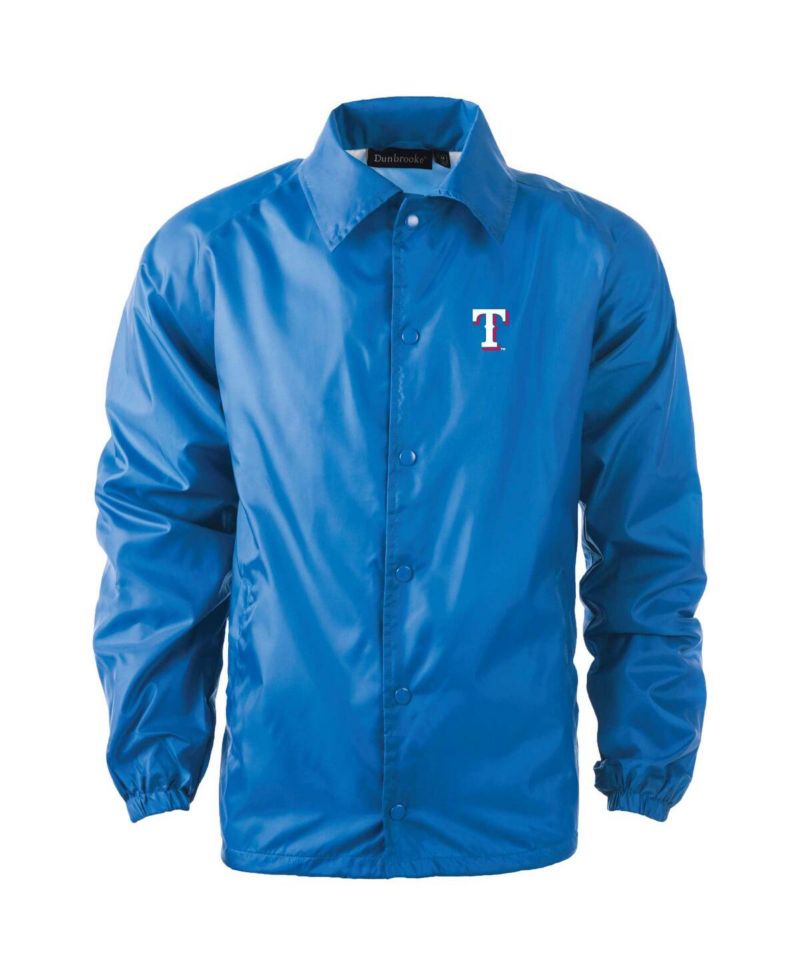 Men's Royal Texas Rangers Coach's Raglan Full-Snap Windbreaker Jacket