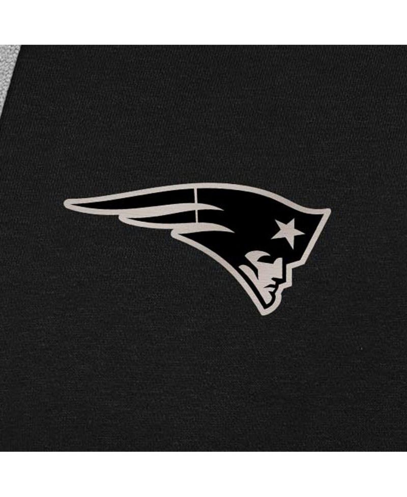 Men's Black New England Patriots Brushed Carbon Victory Pullover Hoodie