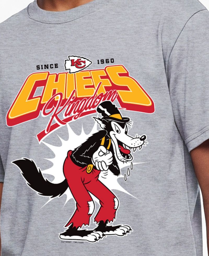 Big Boys and Girls Heather Gray Kansas City Chiefs Disney X Champion T-Shirt