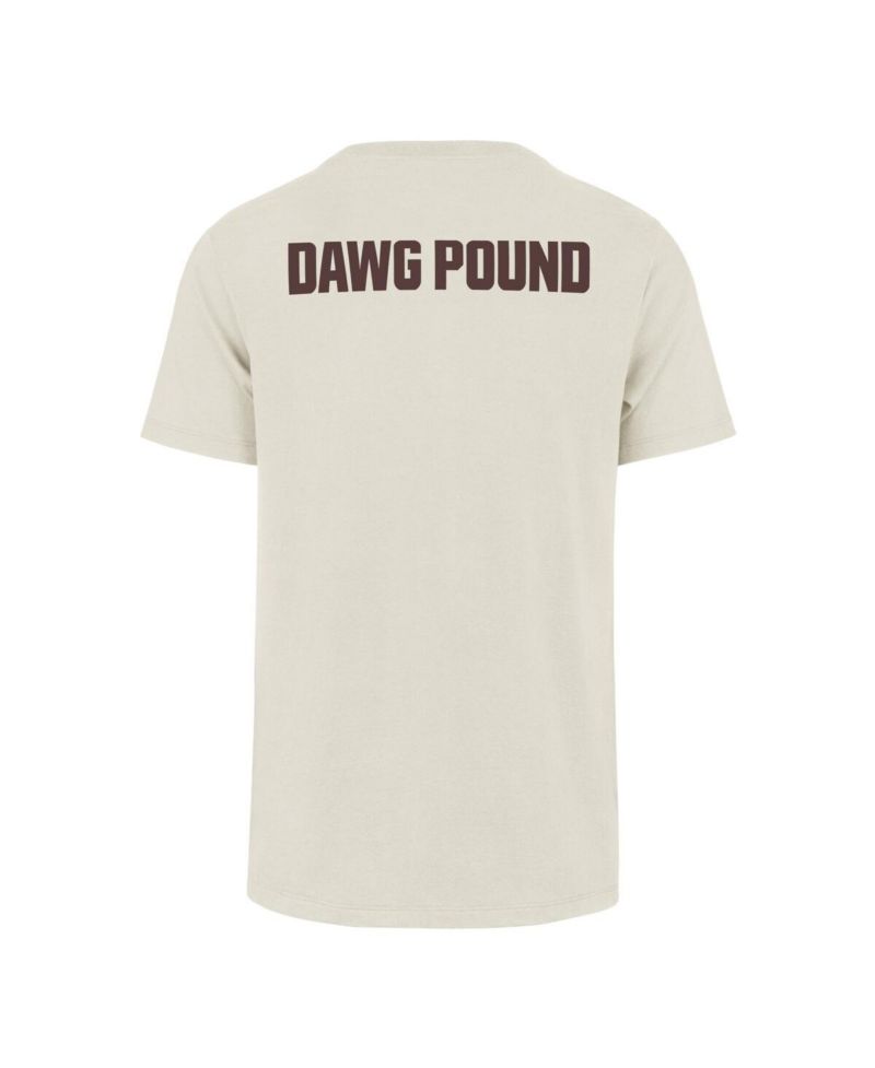 Men's Cream Cleveland Browns Dawg Pound XL Backer Franklin T-Shirt