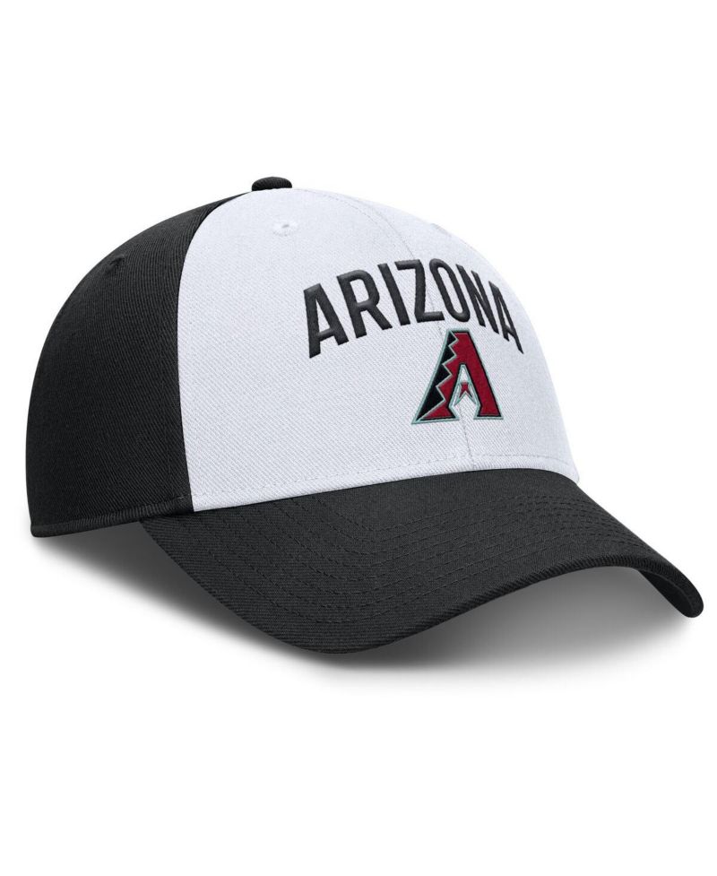Men's White/Black Arizona Diamondbacks Club Performance Adjustable Hat