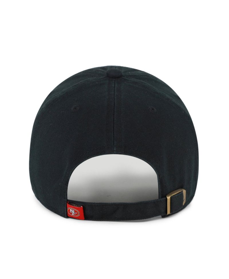 Men's Black San Francisco 49ers Clean Up Team Script Adjustable Hat