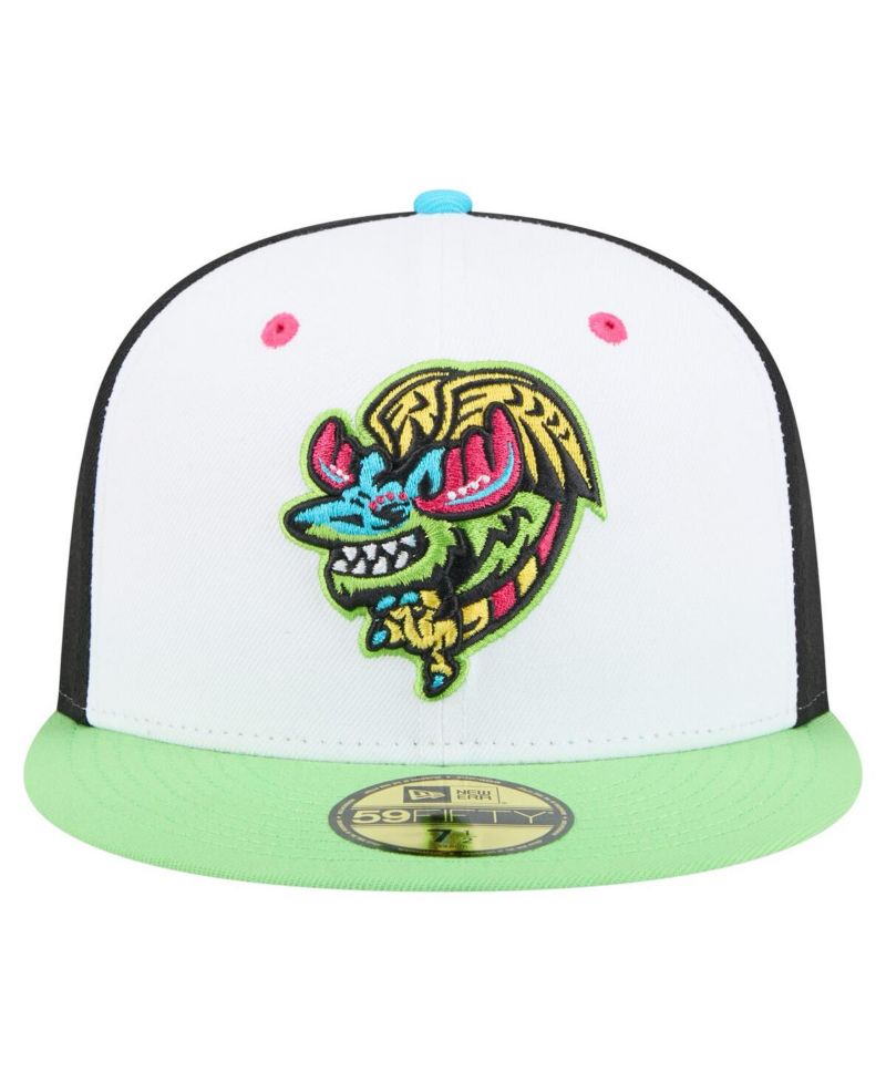 Men's White/Light Green Modesto Nuts Copa de la Diversion 59FIFTY Fitted Hat