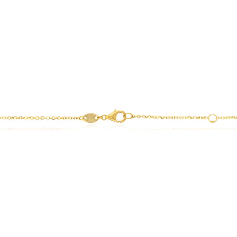 Small Bubblegum Pink Clover Necklace 14K Gold