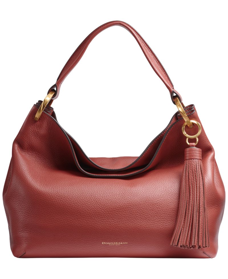 Glenwood Leather Tassel Detail Large Shoulder Handbag