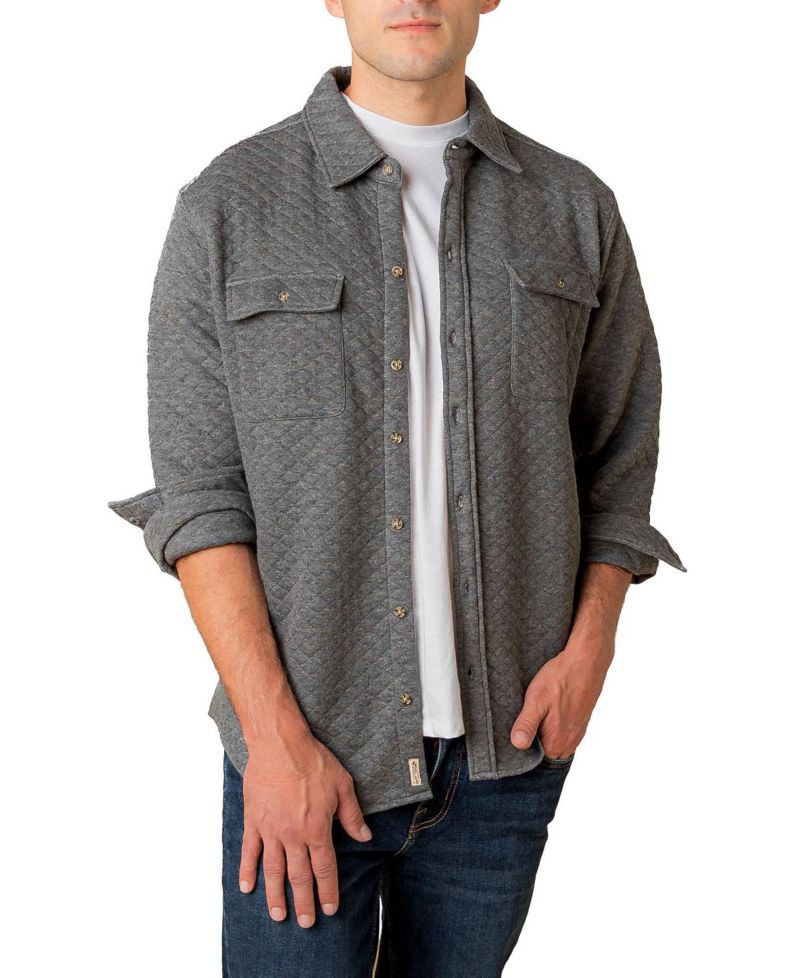 Men's Hope and Henry Long Sleeve Quilted Shirt Jacket