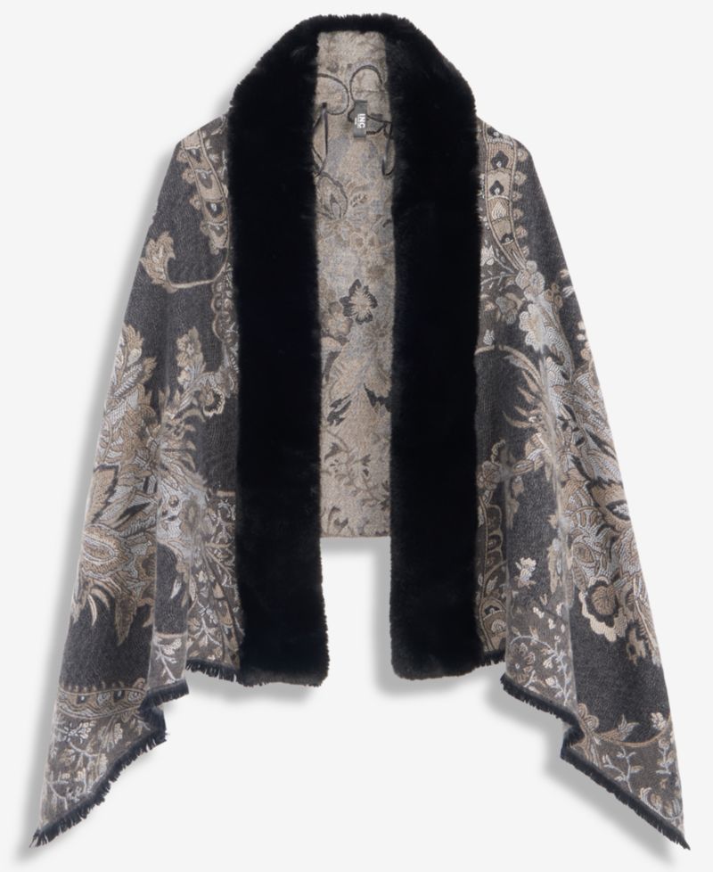 Women's Brocade Floral Wrap Scarf