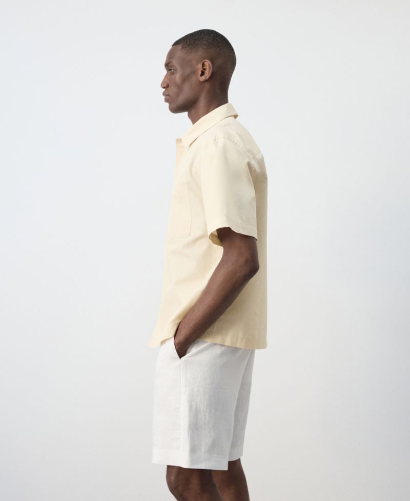 Men's Regular-Fit Cotton-Linen-Blend Shirt