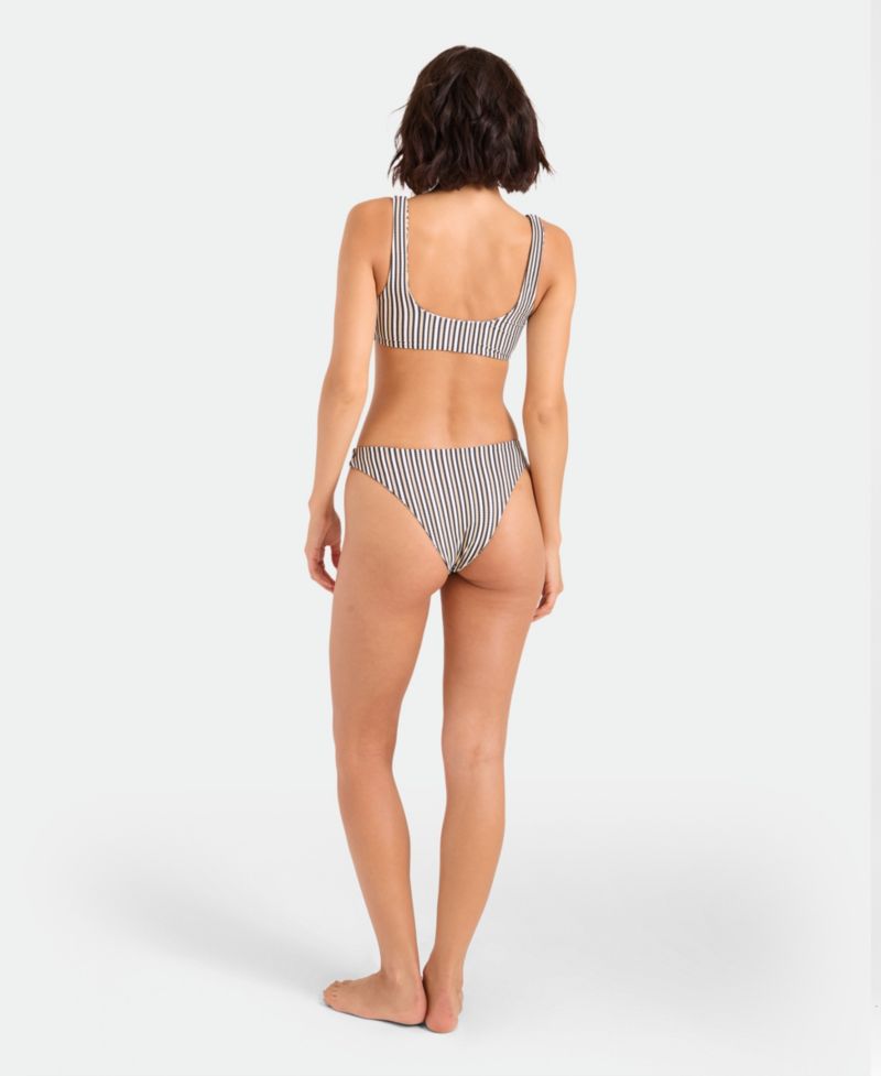 Women's Tropical Print Reversible Mid-Rise Bikini Bottoms
