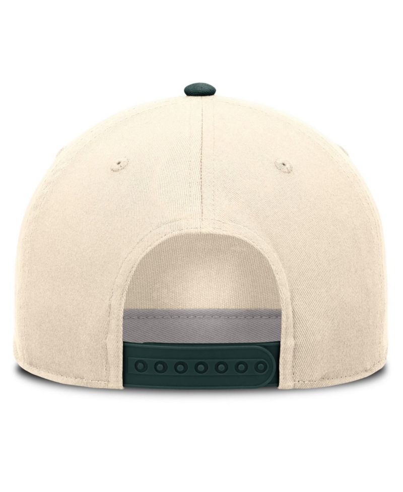 Men's and Women's Natural/Green Michigan State Spartans Campus Prep Rise Adjustable Hat