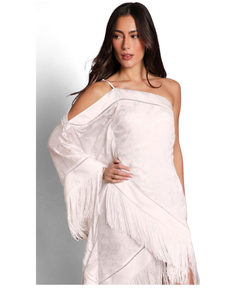 Women's Asymmetric Fringe One-Shoulder Dress