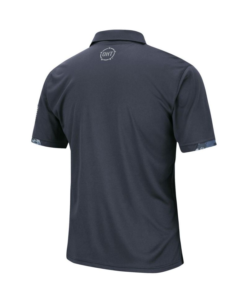 Men's Big and Tall Charcoal Iowa Hawkeyes OHT Military-Inspired Appreciation Digital Camo Polo Shirt