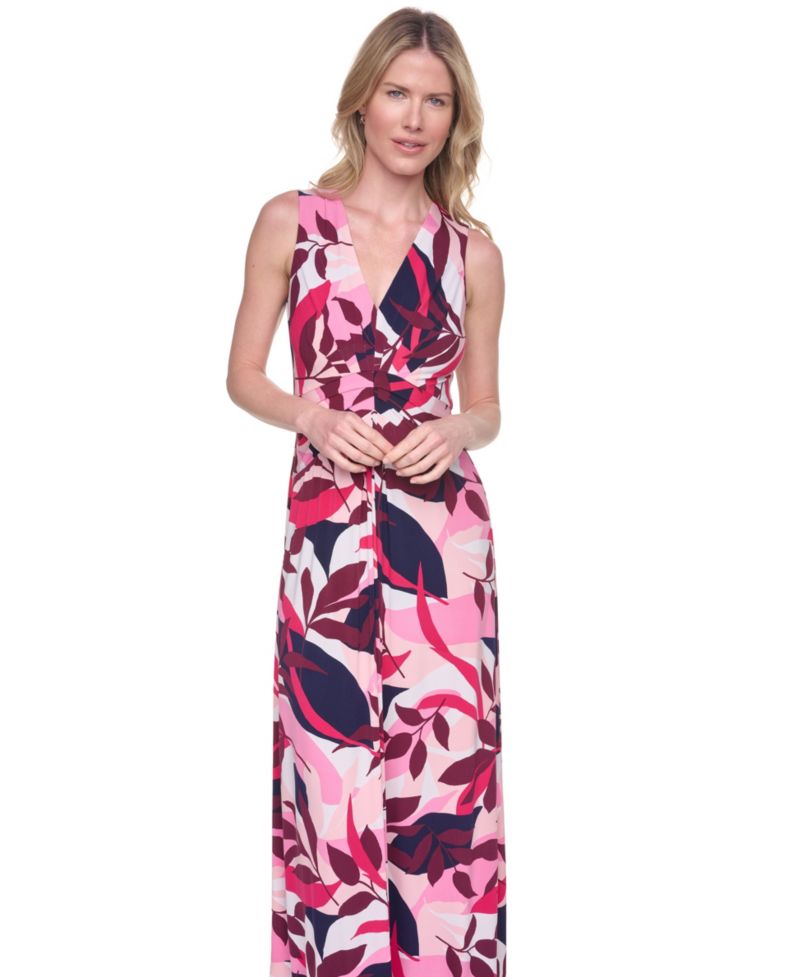 Women's Sleeveless Tuck Front Maxi Dress
