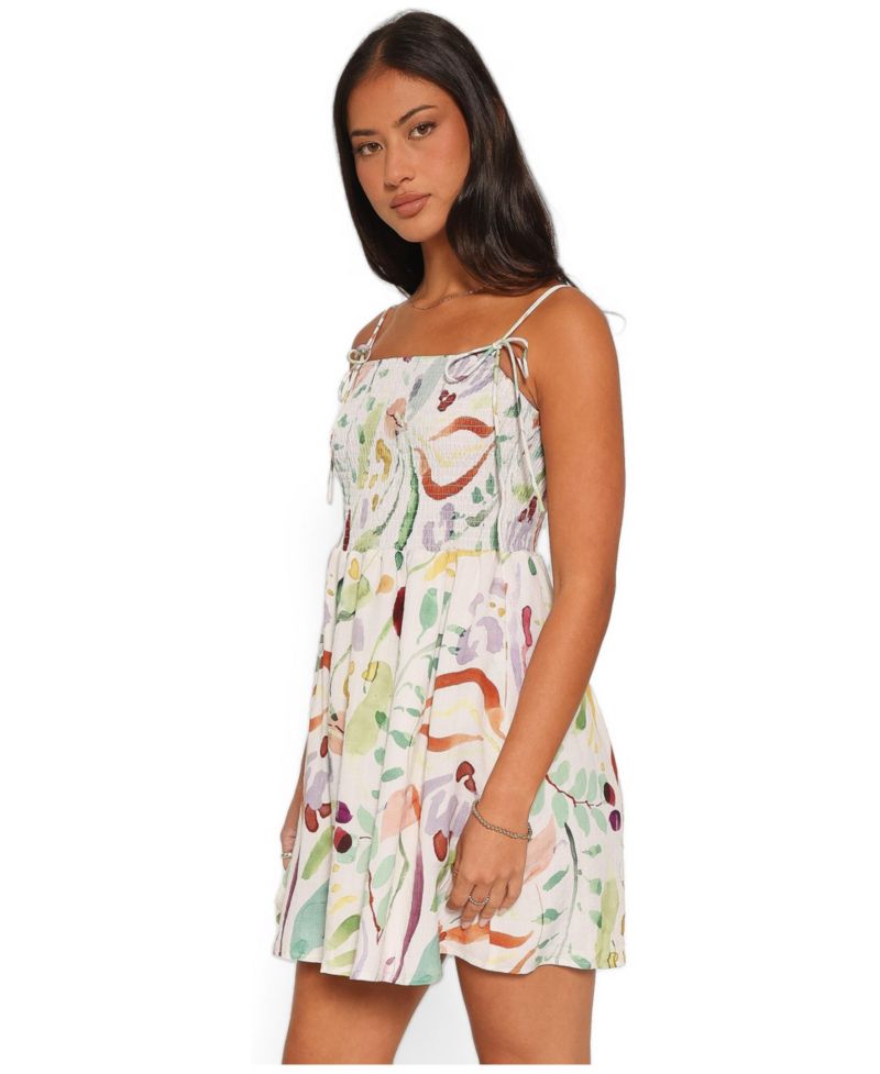 Women's Gresha Square-Neck Smocked Sleeveless Mini Dress