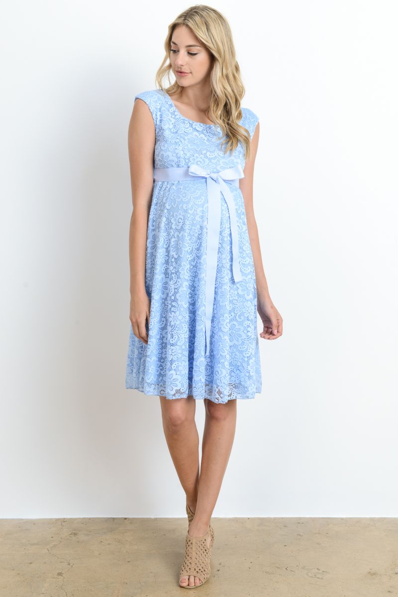 Women's Lace A-Line Dress with Scoop Neck