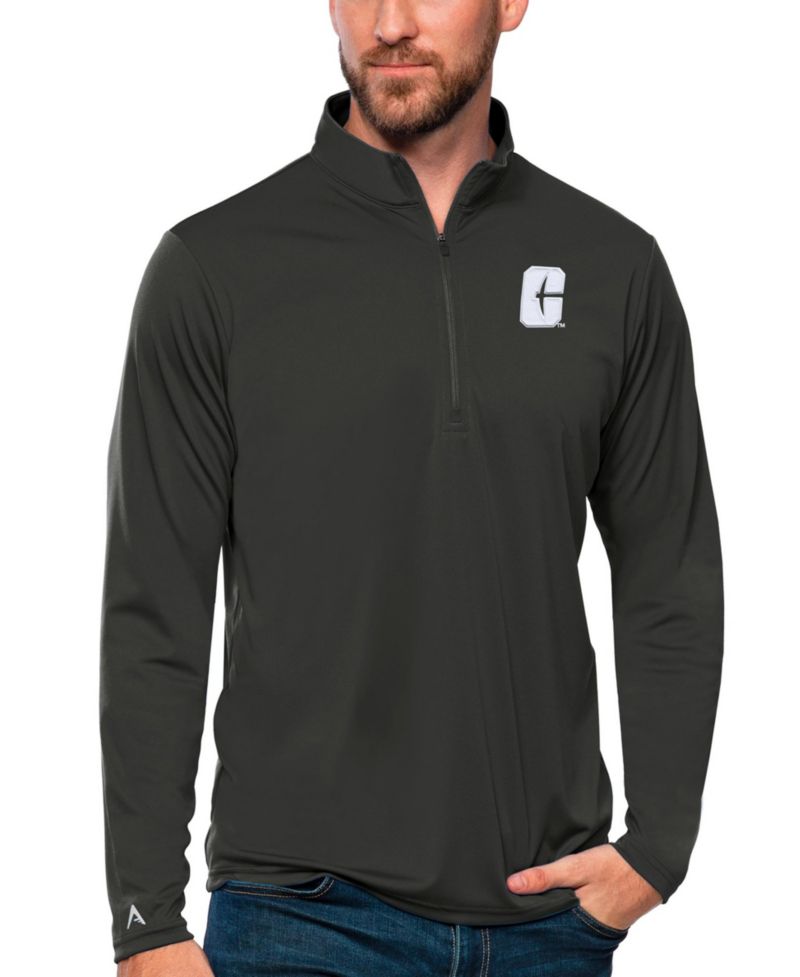 Men's Charcoal Charlotte 49ers Tribute Quarter-Zip Sweatshirt