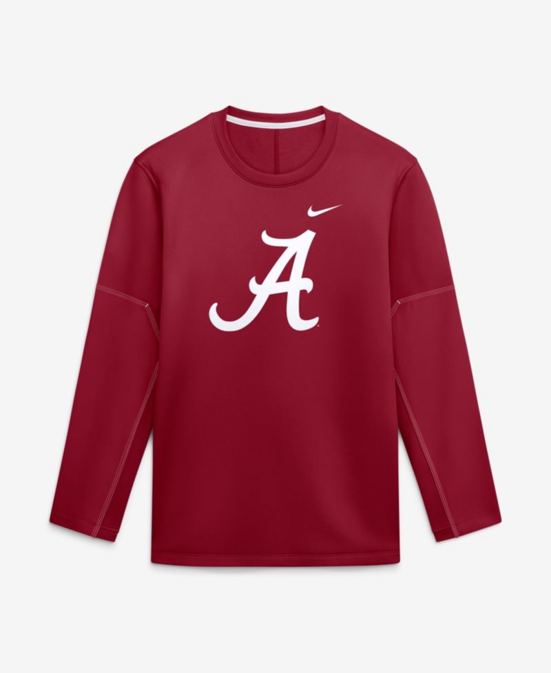 Men's Crimson Alabama Crimson Tide 2026 Sideline Coaches Therma-FIT Long Sleeve Top
