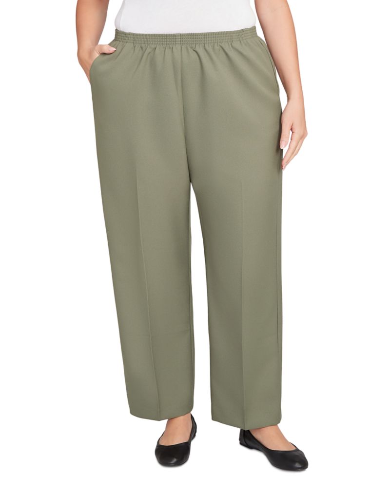 Plus Size Colored Mid-Rise Pants