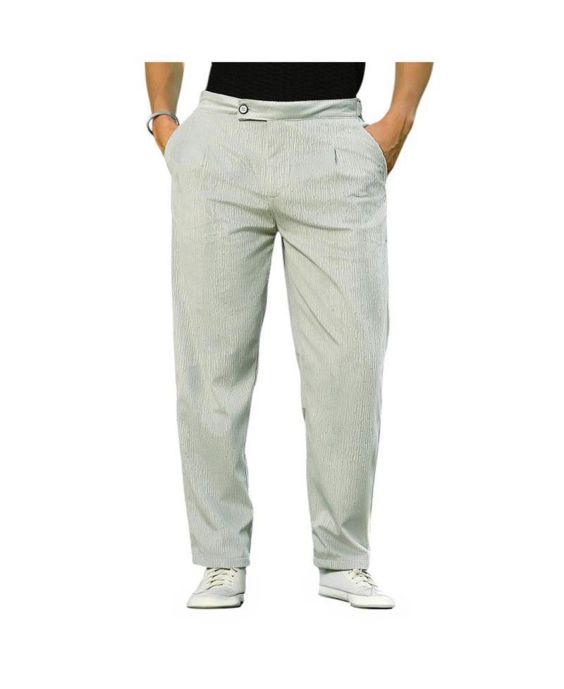 Men's Cloud Grey Veined Tailored Trousers