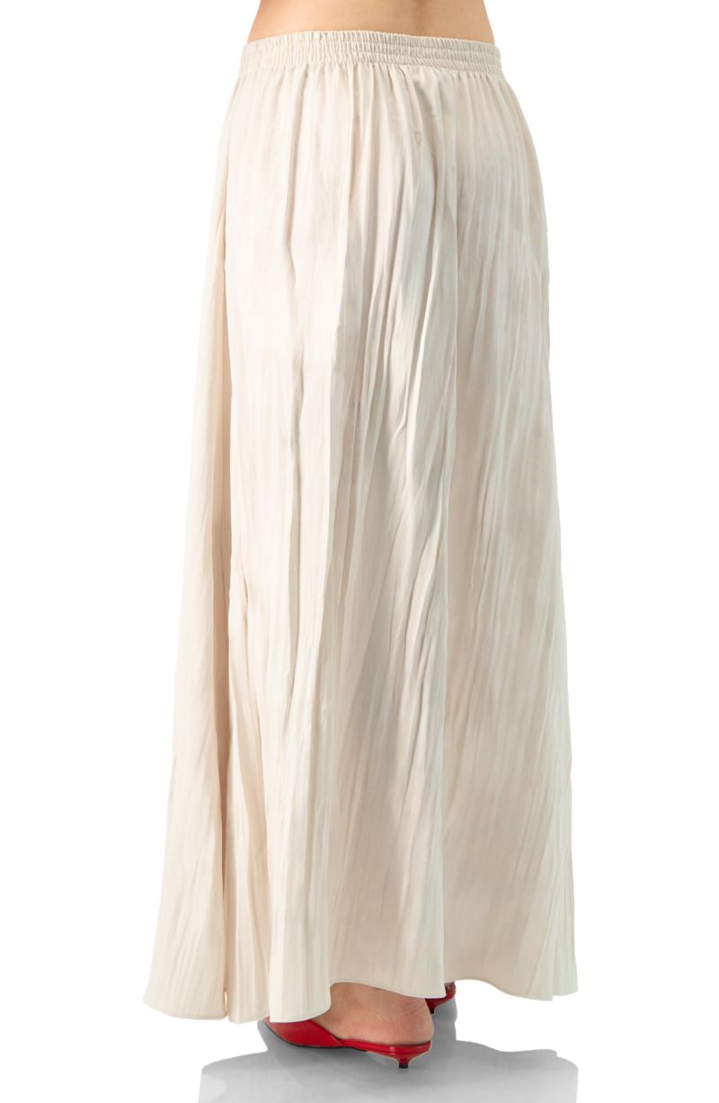 Women's Wide Midi Skirt with Side Slit