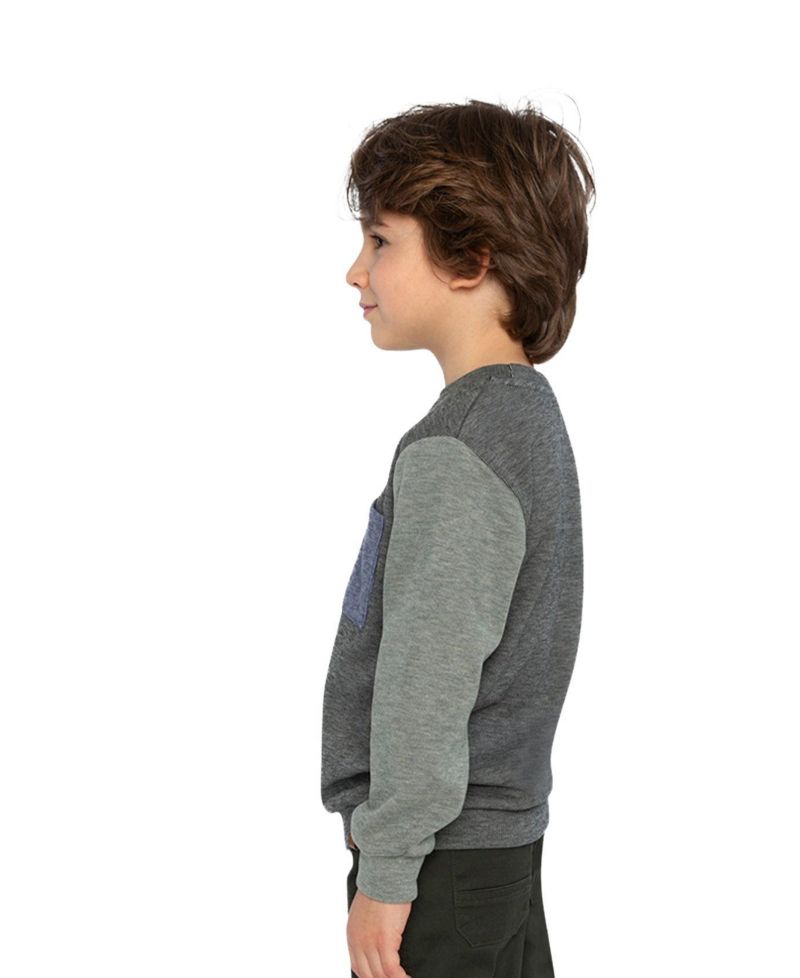 Little and Big Boy 6-12 Color block Brushed Jersey Top