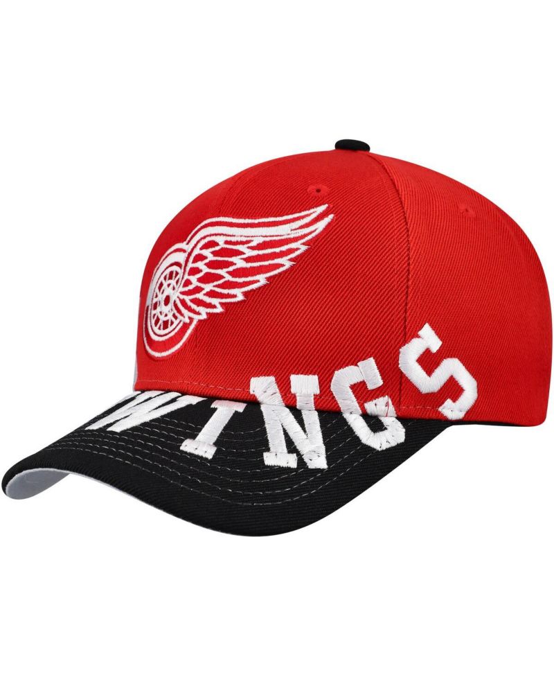 Men's Red/Black Detroit Red Wings Under Arch Two-Tone Pro Crown Snapback Hat