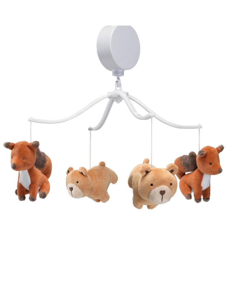 Animal Alphabet Bear/Fox Musical Baby Crib Mobile Soother Toy