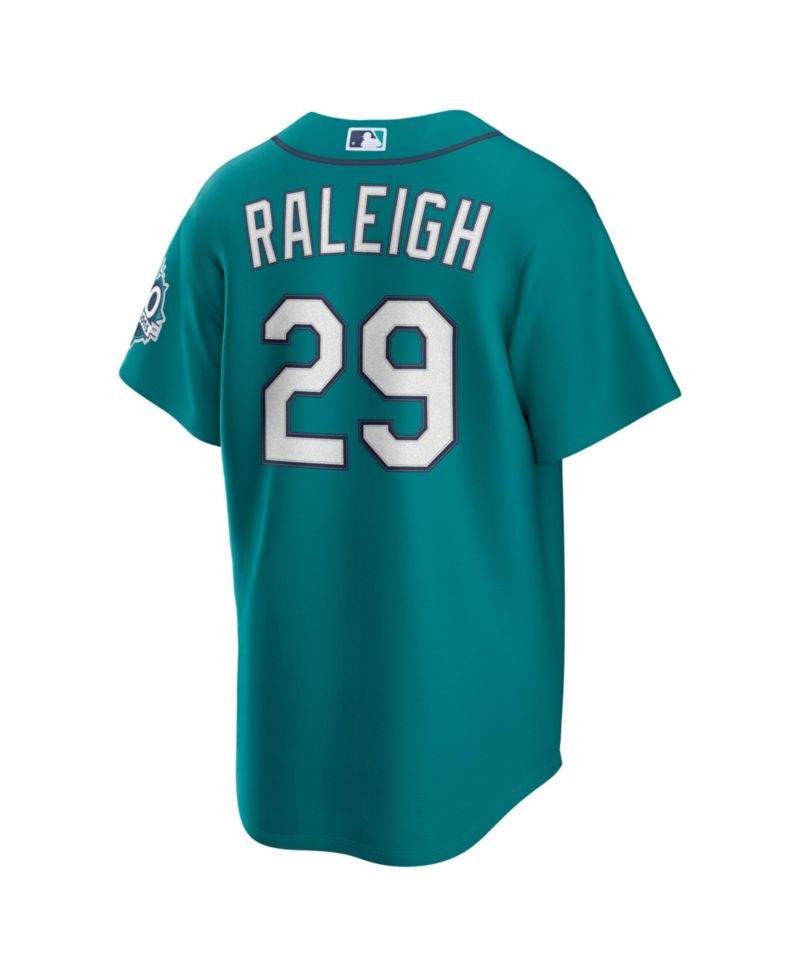 Men's Cal Raleigh Teal Seattle Mariners Alternate 50th Season Patch Stadium Jersey