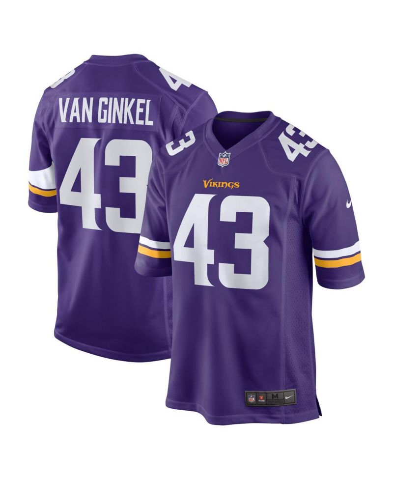Men's Andrew Van Ginkel Purple Minnesota Vikings Team Game Jersey