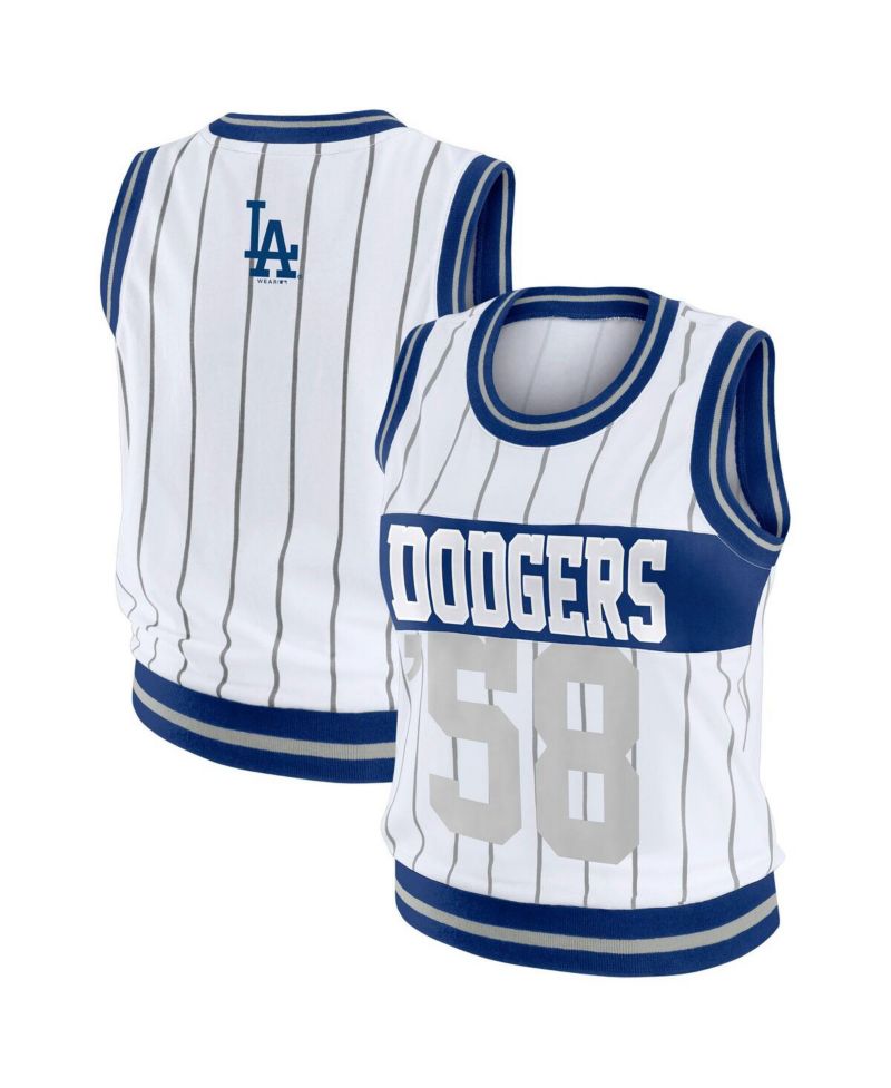 Women's White Los Angeles Dodgers Sporty Tank Top