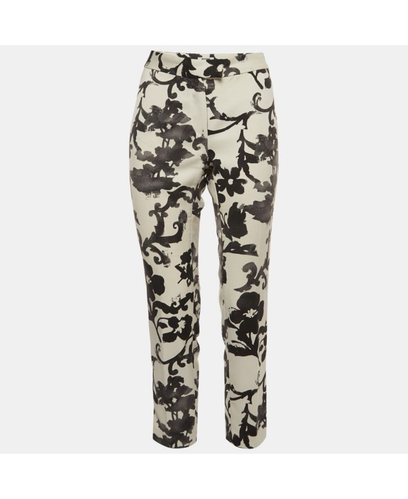 Women's Floral Print Crepe Trousers